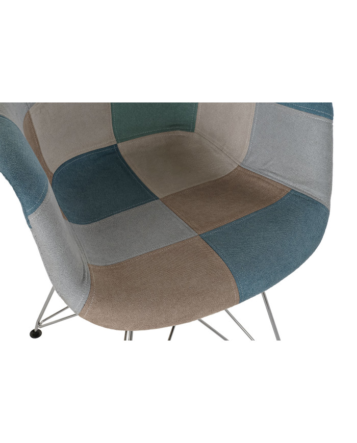SILLA POLIESTER METAL 63X61X83 46CM PATCHWORK