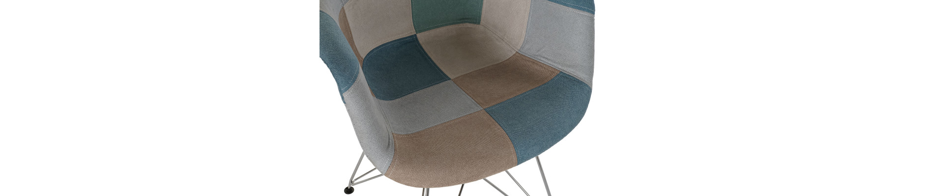 SILLA POLIESTER METAL 63X61X83 46CM PATCHWORK