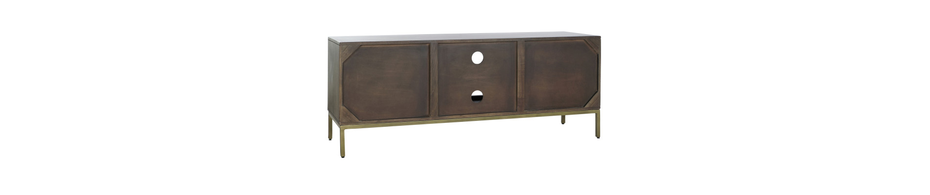 MUEBLE TV ACACIA METAL 140X40X55 MARRON