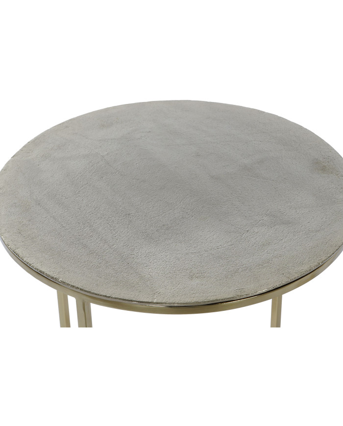 MESITA AUXILIAR SET 2 METAL ALUMINIO 46X46X58
