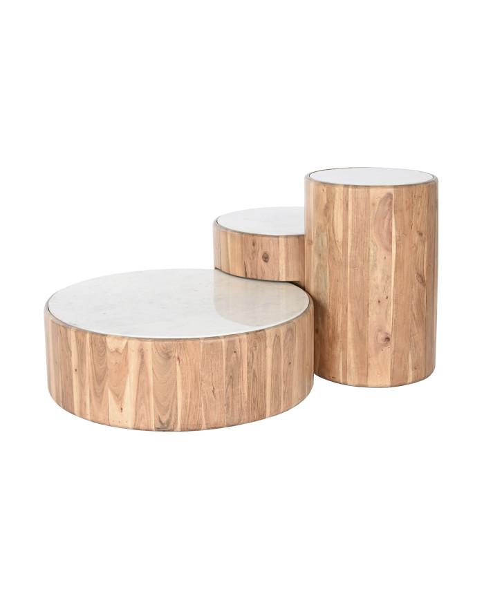 MESA CENTRO SET 3 ACACIA 38,5X38,5X58,5 65,10