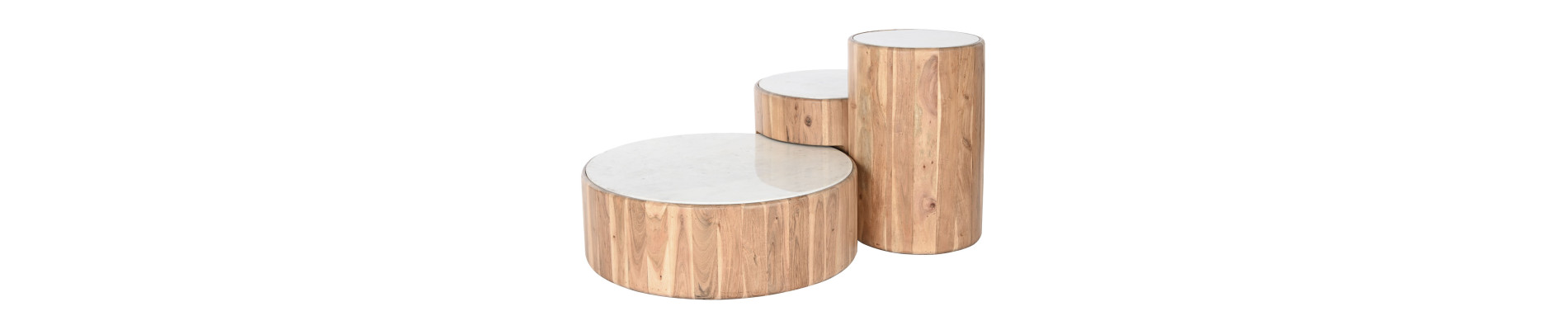 MESA CENTRO SET 3 ACACIA 38,5X38,5X58,5 65,10