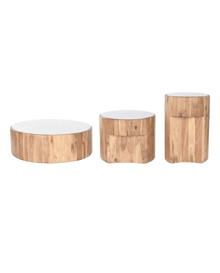 MESA CENTRO SET 3 ACACIA 38,5X38,5X58,5 65,10