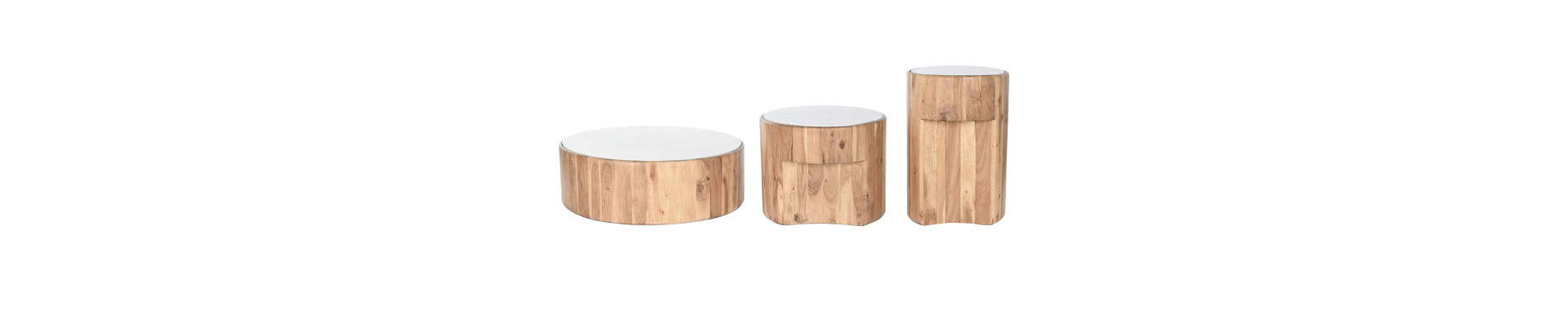 MESA CENTRO SET 3 ACACIA 38,5X38,5X58,5 65,10