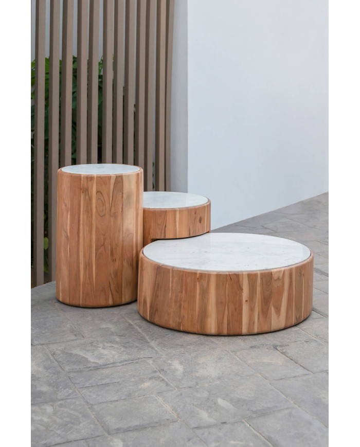 MESA CENTRO SET 3 ACACIA 38,5X38,5X58,5 65,10