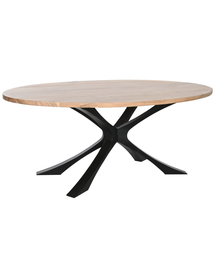 MESA COMEDOR ACACIA METAL 200X110X76 NATURAL