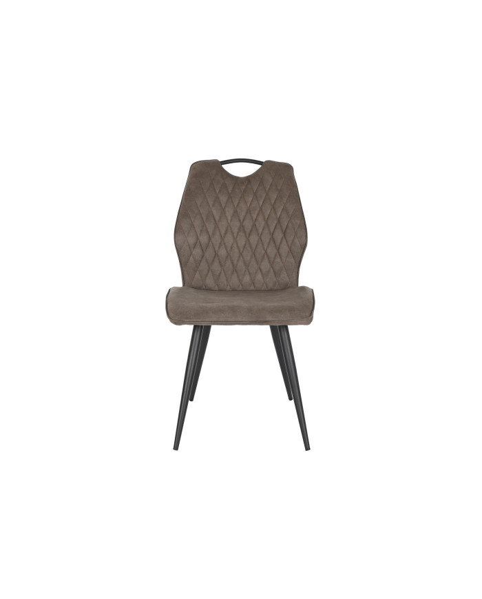 SILLA POLIESTER METAL 60X48X88,5 ASA MARRON OSCURO