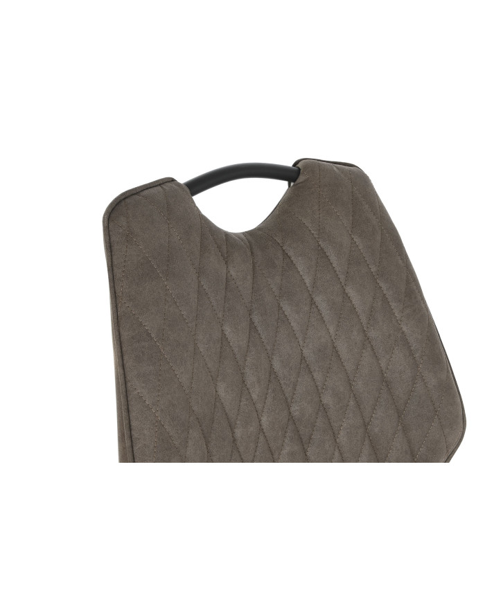SILLA POLIESTER METAL 60X48X88,5 ASA MARRON OSCURO