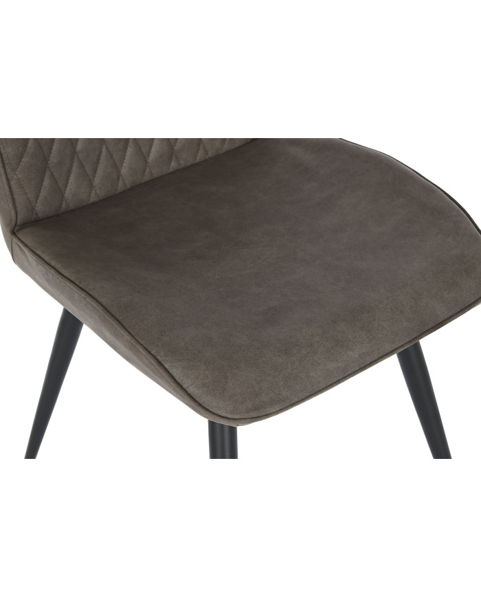SILLA POLIESTER METAL 60X48X88,5 ASA MARRON OSCURO