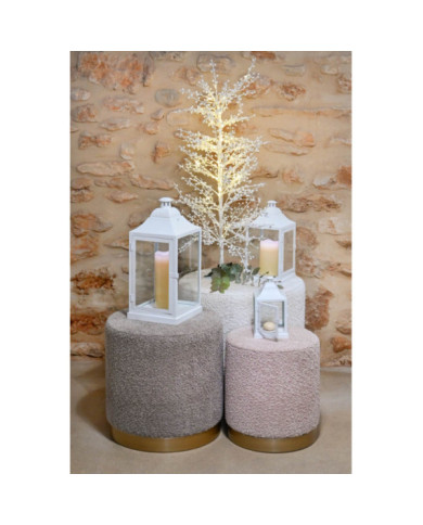 REPOSAPIES SET 3 POLIESTER MDF 48X48X45 BLANCO