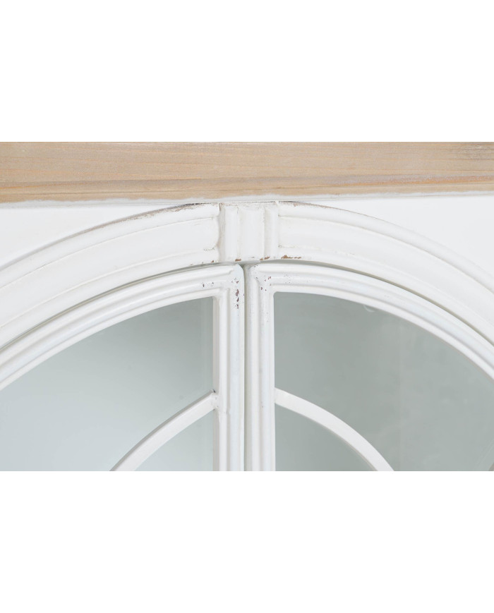 VITRINA ABETO CRISTAL 80X36X104 BLANCO