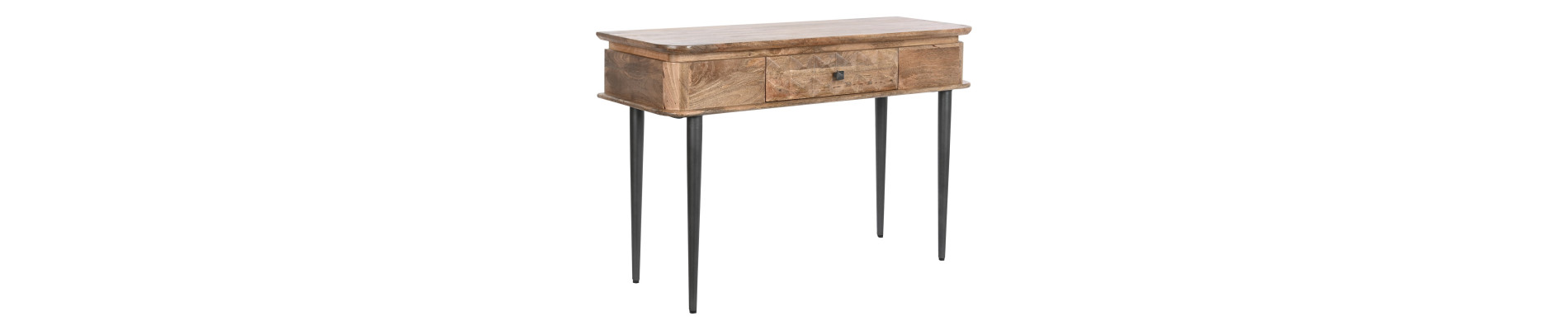 CONSOLA MANGO METAL 116X40X77 NATURAL