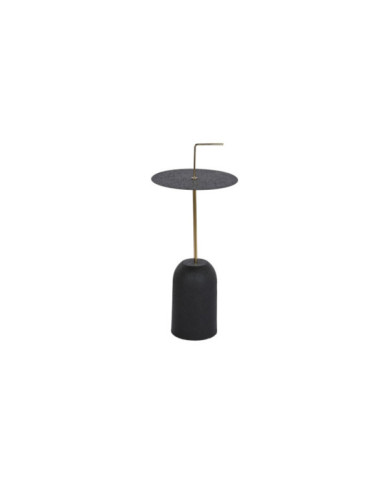 MESITA AUXILIAR HIERRO 30X30X68 RUGOSO NEGRO