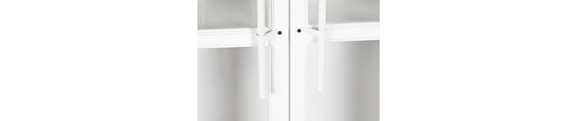 VITRINA ABETO CRISTAL 127,5X33X212 BLANCO