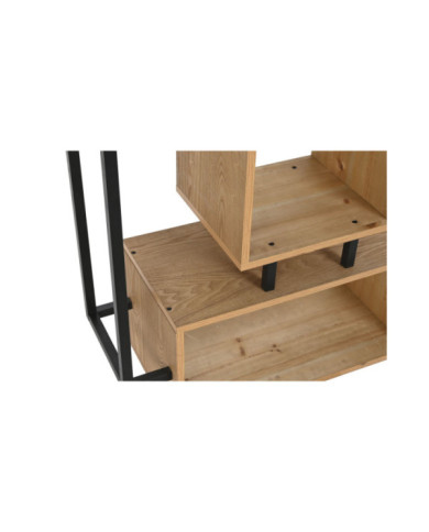 ESTANTERIA METAL MDF 80X34X80 NEGRO