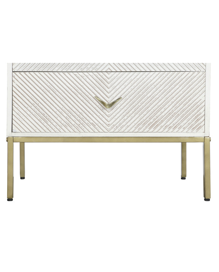 COMODA MANGO METAL 70X40X90 DECAPE BLANCO