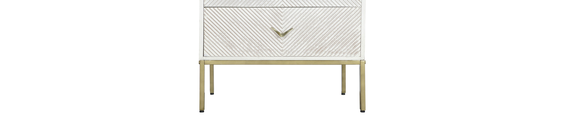 COMODA MANGO METAL 70X40X90 DECAPE BLANCO