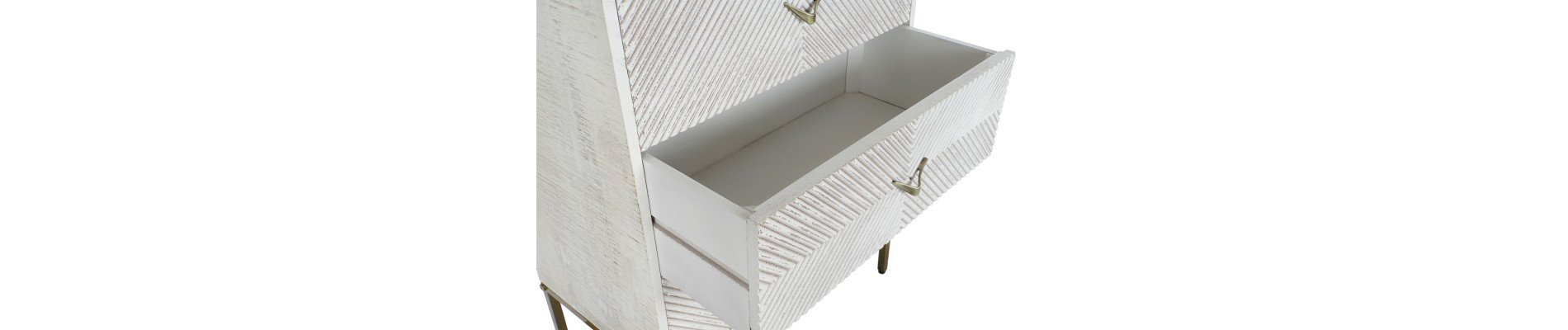 COMODA MANGO METAL 70X40X90 DECAPE BLANCO