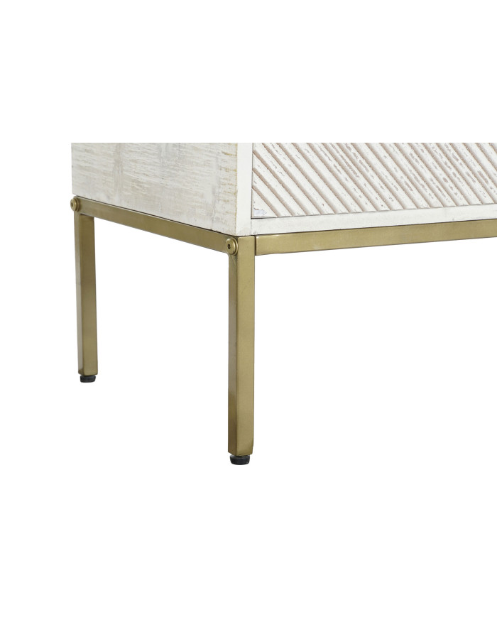 COMODA MANGO METAL 70X40X90 DECAPE BLANCO