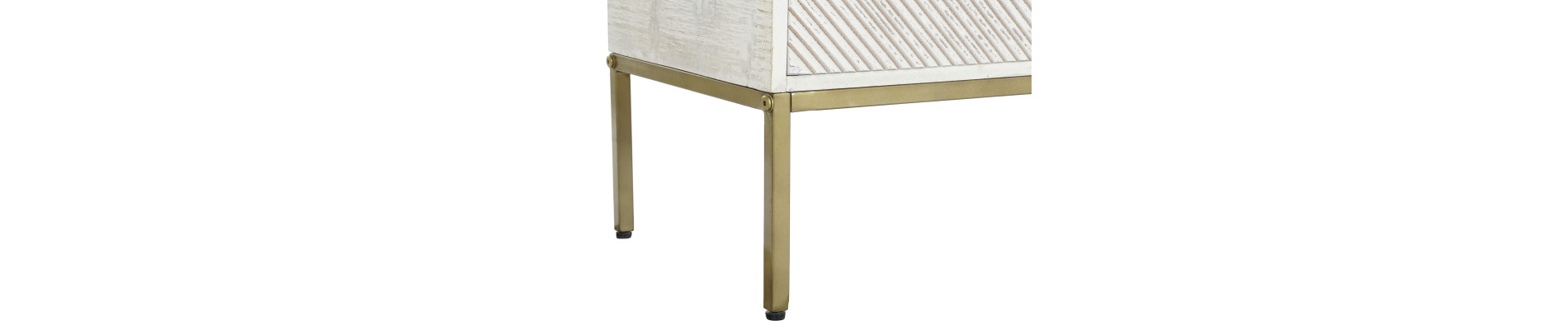 COMODA MANGO METAL 70X40X90 DECAPE BLANCO
