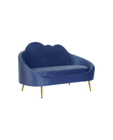 SOFA POLIESTER METAL 155X75X92 NUBE AZUL