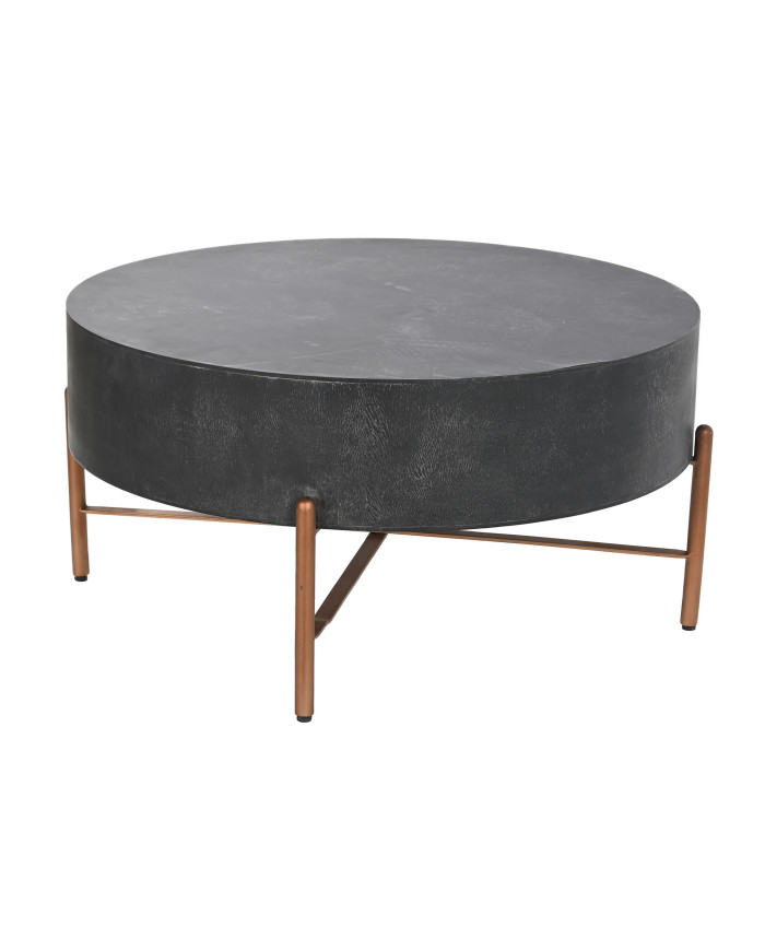 MESA CENTRO MANGO METAL 90X90X45 NEGRO