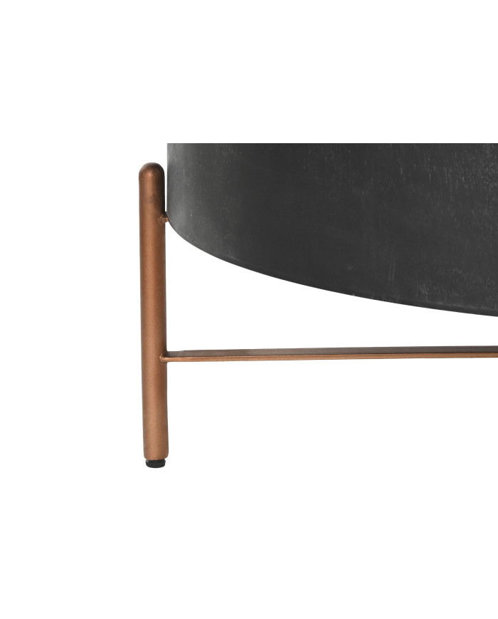 MESA CENTRO MANGO METAL 90X90X45 NEGRO