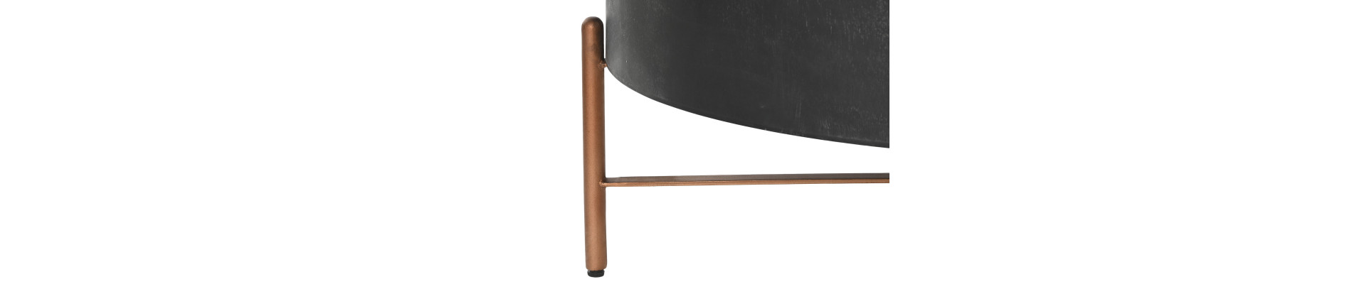 MESA CENTRO MANGO METAL 90X90X45 NEGRO