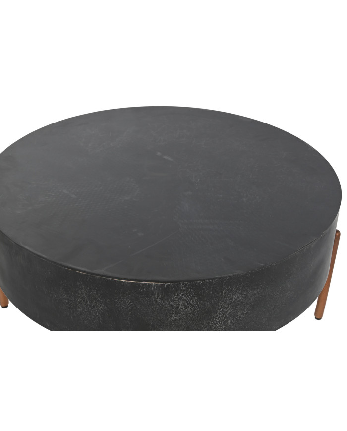 MESA CENTRO MANGO METAL 90X90X45 NEGRO