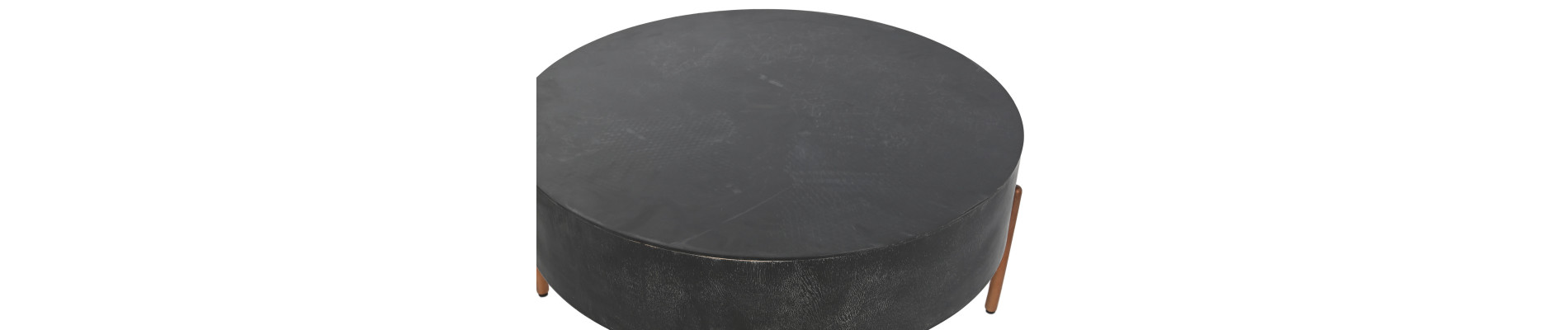 MESA CENTRO MANGO METAL 90X90X45 NEGRO
