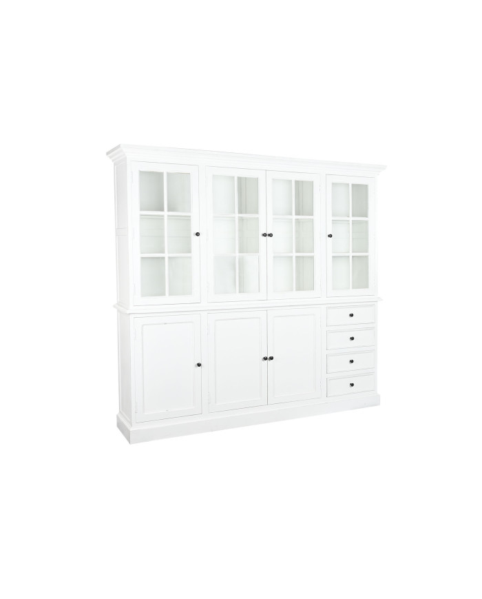 VITRINA MDF CRISTAL 218,4X40,6X203 BLANCO