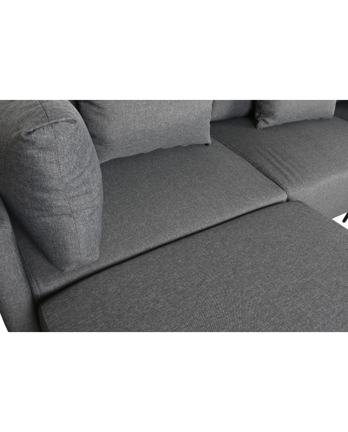 SOFA POLIESTER METAL 276X152,5X84 GRIS