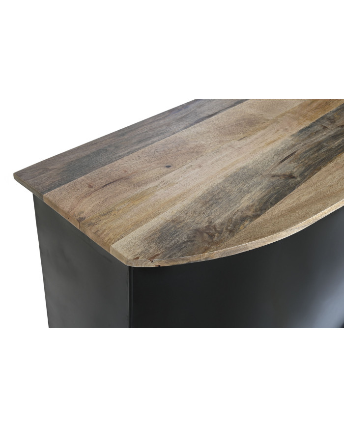 MUEBLE BAR MANGO HIERRO 157X52X90 FOCOS NEGRO