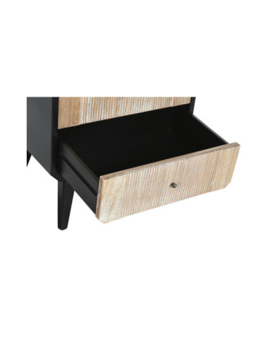 MESITA DE NOCHE MADERA 48X35X66 NEGRO