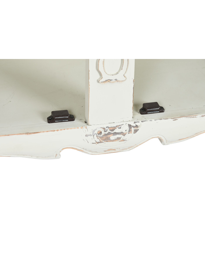 VITRINA PINO CRISTAL 133X50X210 ENVEJECIDO BLANCO