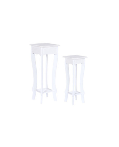 MESITA AUXILIAR SET 2 MDF 30X30X76,5 BLANCO