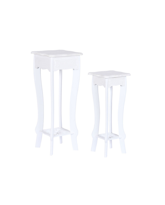 MESITA AUXILIAR SET 2 MDF 30X30X76,5 BLANCO
