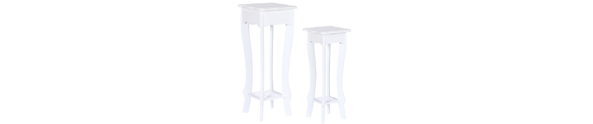 MESITA AUXILIAR SET 2 MDF 30X30X76,5 BLANCO