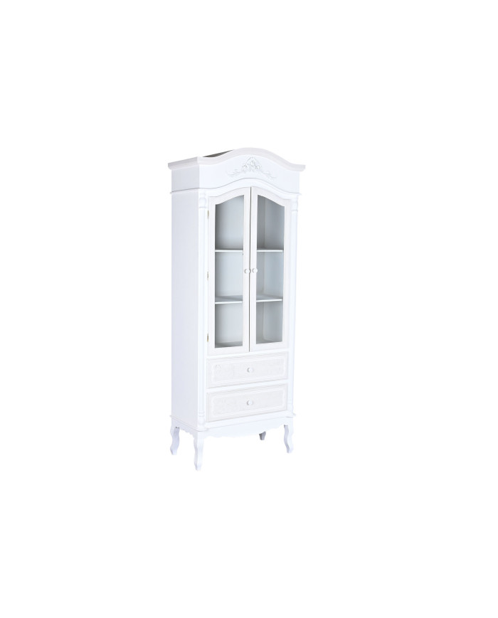 VITRINA MADERA CRISTAL 76X39X193 BLANCO