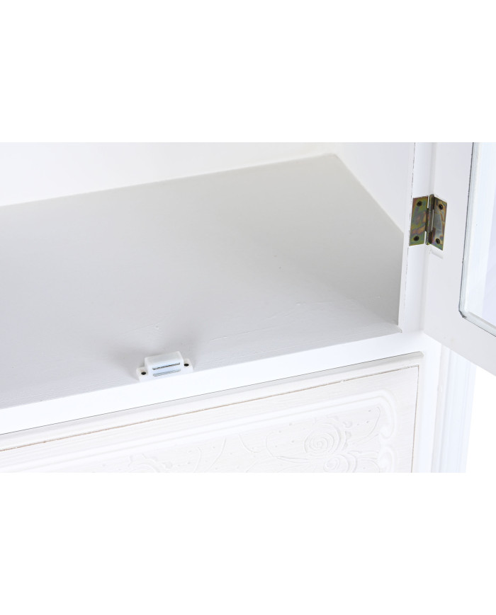 VITRINA MADERA CRISTAL 76X39X193 BLANCO