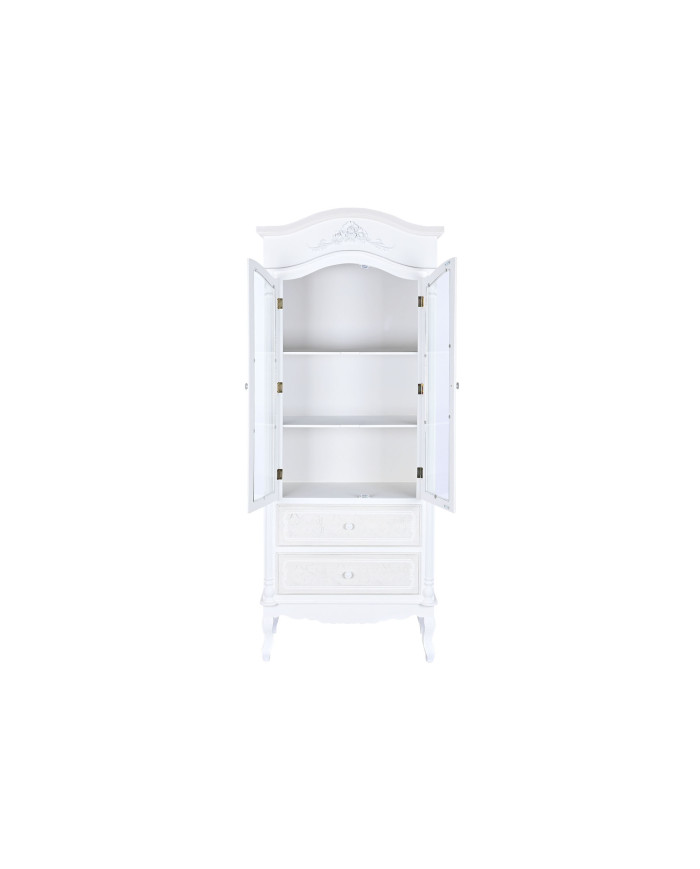 VITRINA MADERA CRISTAL 76X39X193 BLANCO