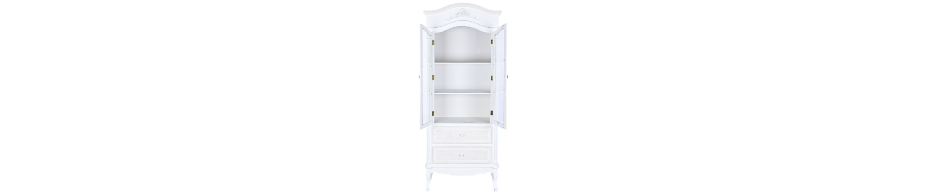 VITRINA MADERA CRISTAL 76X39X193 BLANCO