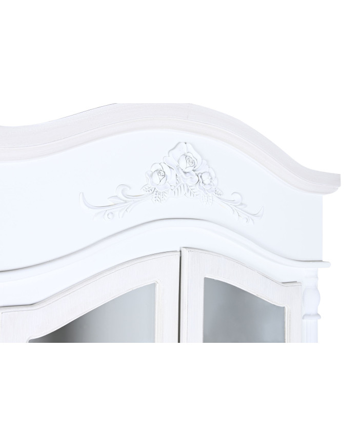 VITRINA MADERA CRISTAL 76X39X193 BLANCO