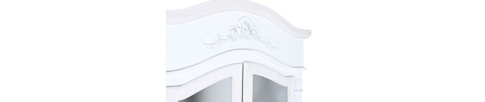 VITRINA MADERA CRISTAL 76X39X193 BLANCO