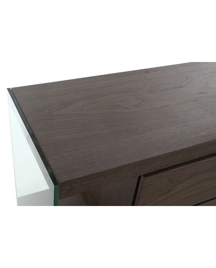 BUFFET CRISTAL MDF 160X45X80 NOGAL MARRON