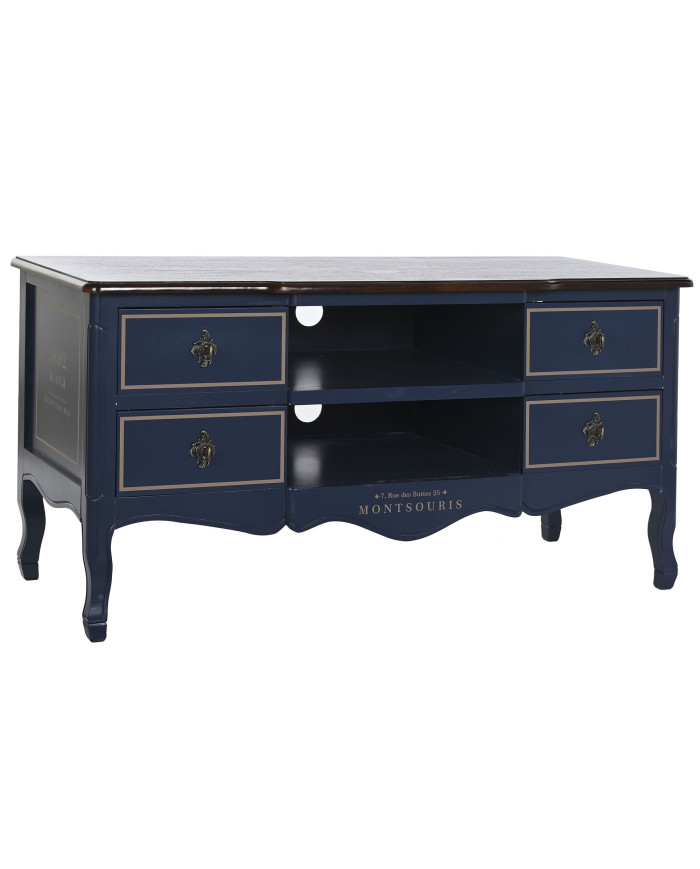 MUEBLE TV PAULOWNIA 120X48X60 AZUL MARINO