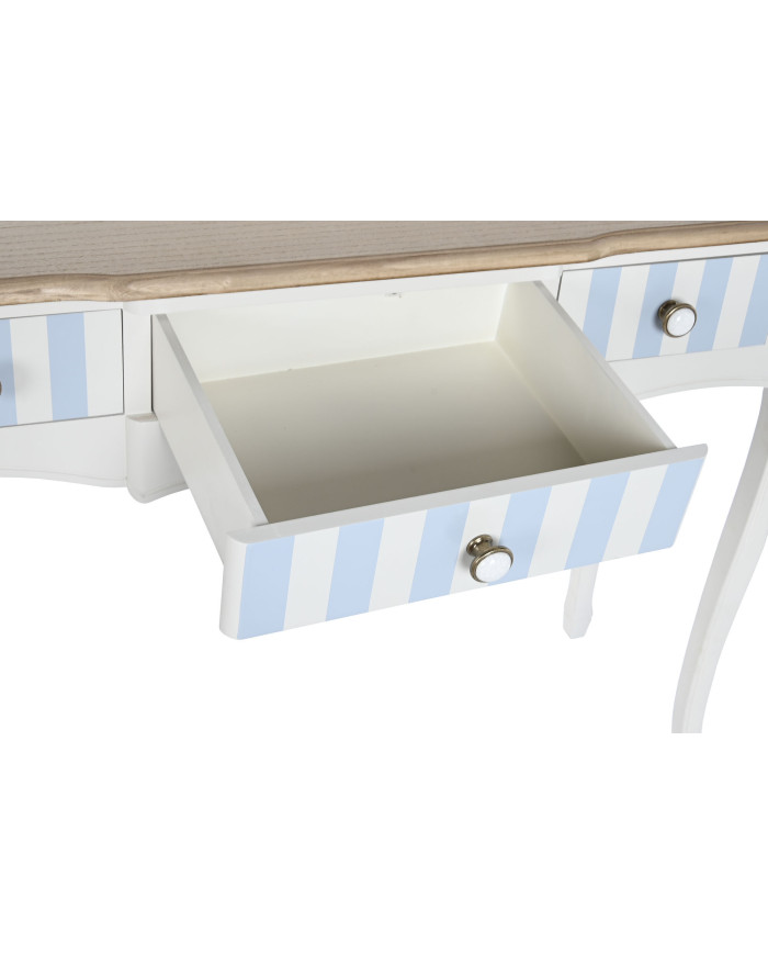 CONSOLA PAULOWNIA CERAMICA 110X40X79 BLANCO