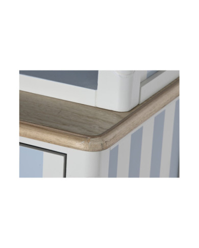 VITRINA PAULOWNIA CRISTAL 141,5X44X199 BLANCO