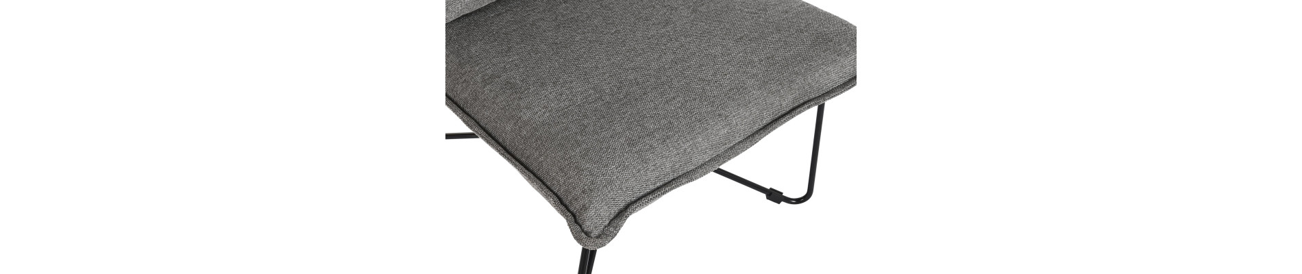 SILLON POLIESTER METAL 66X78X75 CON COJIN GRIS