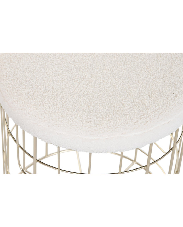 REPOSAPIES SET 2 POLIESTER METAL 38X38X44 DORADO